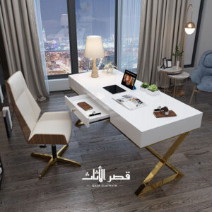 طاولة مكتب مستطيلة بدرج واحد