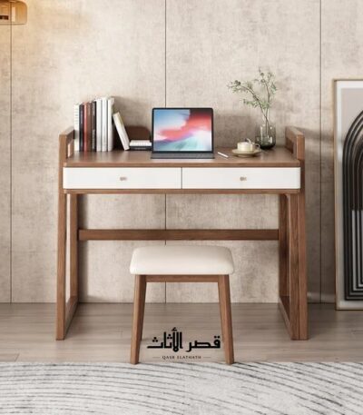 مكتب عمل خشبي قابل للتمديد والسحب، عرض 1