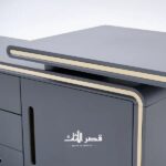 مكتب عمل خشبي مع خزانة ملفات وأدراج، عرض 4