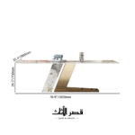 ⁦طاولة طعام مستطيلة بقاعدة متقاطعة⁩ - الصورة ⁦7⁩