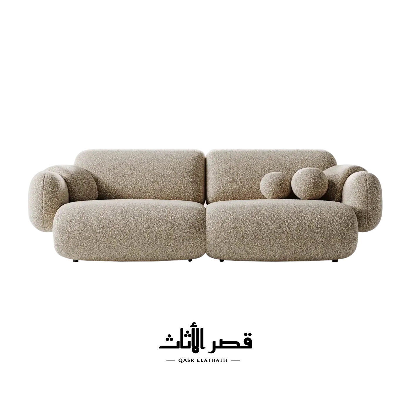 كنب سارا رباعي بظهر متعدد الطبقات تفاصيل التصميم بمنظر أمامي