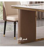 ⁦طاولة طعام مع كراسي بتصميم استثنائي⁩ - الصورة ⁦4⁩