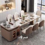 ⁦طاولة طعام مع كراسي بتصميم استثنائي⁩ - الصورة ⁦8⁩