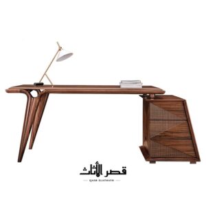 مكتب إداري خشبي كامل مع الجزء الجانبي المتصل