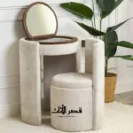 ⁦تسريحة غرفة نوم دائرية مع كرسي⁩ - الصورة ⁦4⁩