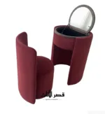⁦تسريحة غرفة نوم دائرية مع كرسي⁩ - الصورة ⁦8⁩