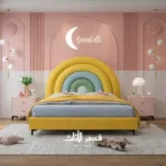 ⁦سرير أطفال بتصميم قوس قزح مبهج – شامل كومودينة – ألوان زاهية وهيكل خشبي صلب – أفضل لغرف البنات⁩ - الصورة ⁦18⁩