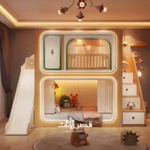 سرير أطفال بدورين