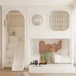 ⁦سرير دورين بتصميم بوابة مضيئة⁩ - الصورة ⁦9⁩