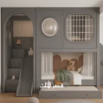 ⁦سرير دورين بتصميم بوابة مضيئة⁩ - الصورة ⁦7⁩