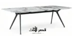 ⁦طاولة طعام مع سطح رخامي⁩ - الصورة ⁦2⁩