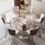 طاولة طعام دائرية قابلة للطي