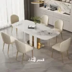 ⁦طاولة طعام مستطيلة من الرخام⁩ - الصورة ⁦4⁩