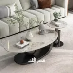 ⁦طقم طاولات قهوة على شكل بيضاوي⁩ - الصورة ⁦3⁩