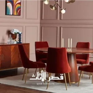 طقم غرفة طعام بتصميم متناسق وحديث