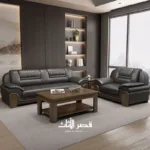 ⁦كنب جلد اسود مكتبي⁩ - الصورة ⁦8⁩