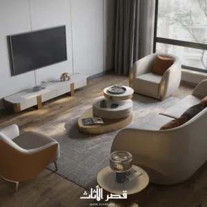 طقم كنب جلدي فخم بتصميم عصري