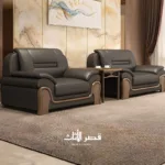 ⁦كنب جلد اسود مكتبي⁩ - الصورة ⁦6⁩