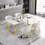⁦طقم طاولة رخاميه بهيكل ذهبي⁩ - الصورة ⁦10⁩