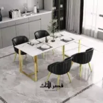 ⁦طقم طاولة رخاميه بهيكل ذهبي⁩ - الصورة ⁦6⁩