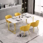 ⁦طقم طاولة رخاميه بهيكل ذهبي⁩ - الصورة ⁦3⁩