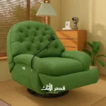 ⁦كرسي استرخاء ليزي بوي فاخر – آلية إمالة يدوية – تنجيد ناعم ومريح – قاعدة خشبية – لون رمادي فاخر⁩ - الصورة ⁦8⁩