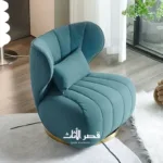 كرسي مفرد قابل للدوران لغرفة الجلوس