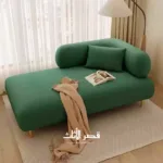 ⁦كنب استرخاء اخضر بتصميم بسيط ومريح⁩ - الصورة ⁦8⁩