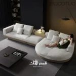كنب زاوية دائري على شكل دائري