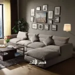 كنب زاوية قماشية فخمة ومريحة