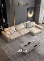⁦كنب زاوية جلد استثنائية بتصميم فخم⁩ - الصورة ⁦4⁩