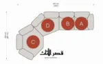⁦كنب زاوية عصري من تصميم استثنائي⁩ - الصورة ⁦12⁩