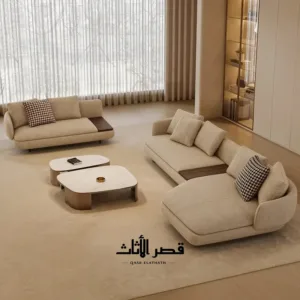 كنب زاوية بتصميم إيطالي لغرفة الجلوس
