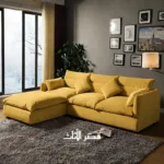 ⁦كنب زاوية قماشية فخمة ومريحة⁩ - الصورة ⁦3⁩