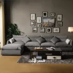 ⁦كنب زاوية قماشية فخمة ومريحة⁩ - الصورة ⁦5⁩