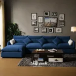 ⁦كنب زاوية قماشية فخمة ومريحة⁩ - الصورة ⁦8⁩