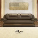 ⁦كنب جلد اسود مكتبي⁩ - الصورة ⁦4⁩