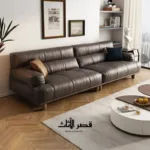 كنب عصري جلد بتصميم فخم