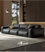 كنب عصري من جلد بتصميم إيطالي