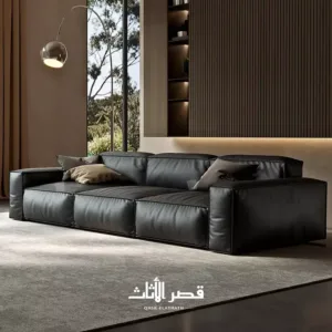 كنب عصري من جلد بتصميم إيطالي