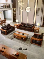 ⁦طقم كنب خشب بتصميم كلاسيكي⁩ - الصورة ⁦5⁩
