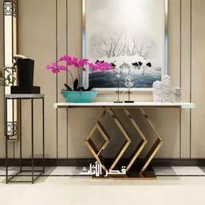 كونسول عصري ذهبي بتصميم إيطالى