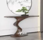 ⁦طاولة كونسول بتصميم انسيابي عصري⁩ - الصورة ⁦3⁩