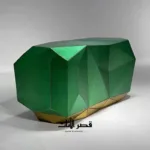 ⁦طاولة مدخل خشبي بقاعده معدنية⁩ - الصورة ⁦2⁩