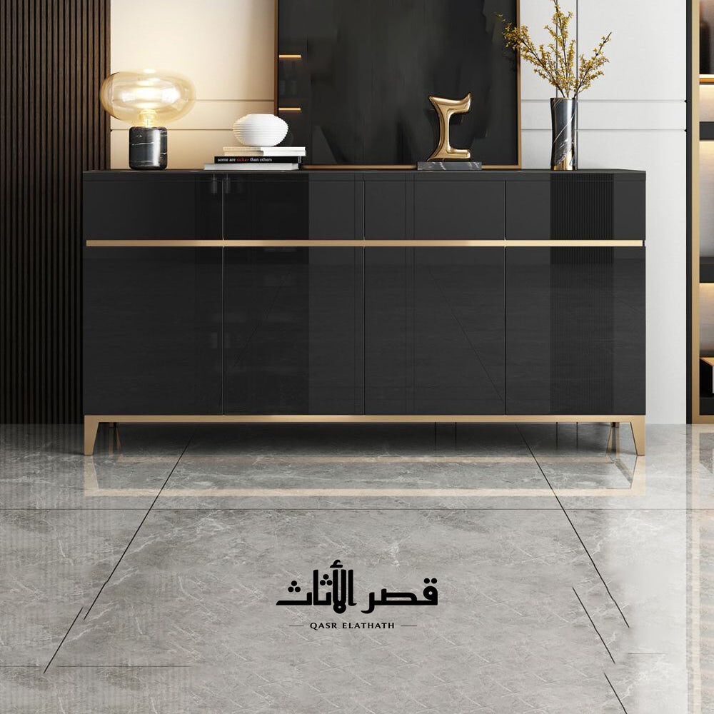 بوفيه مودرن بأربعة أدراج وأربع خزائن