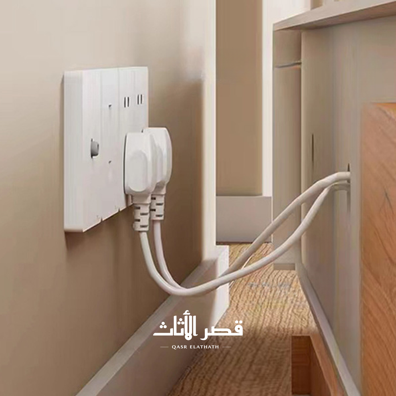 تفصيل تمرير الأسلاك خلف طاولة التلفزيون