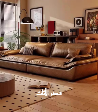 كنبة جلد بتصميم حديث وبسيط – تفاصيل 6