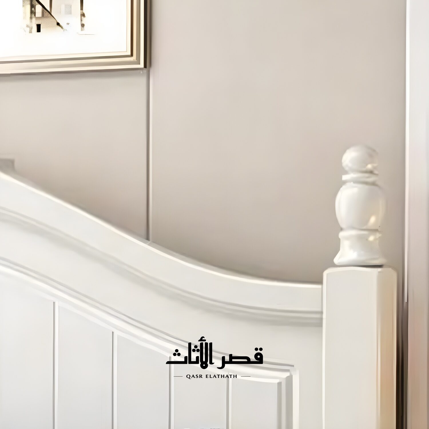 سرير خشب بتصميم ريفي فرنسي غير منجد – تفاصيل 4