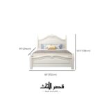 سرير خشب بتصميم ريفي فرنسي غير منجد – تفاصيل 8