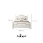 سرير خشب بتصميم ريفي فرنسي غير منجد – تفاصيل 9